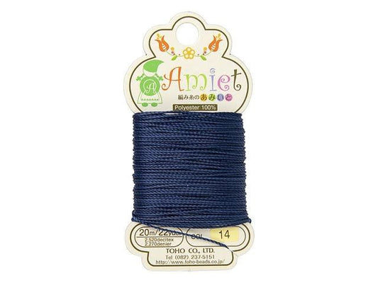 Amiet Beading Cord - 14 - Navy Blue - 20 metres