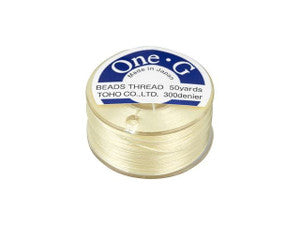 Toho One-G Beading Thread - 50 yards - Cream