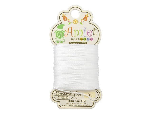 Amiet Beading Cord - 1 - White - 20 metres