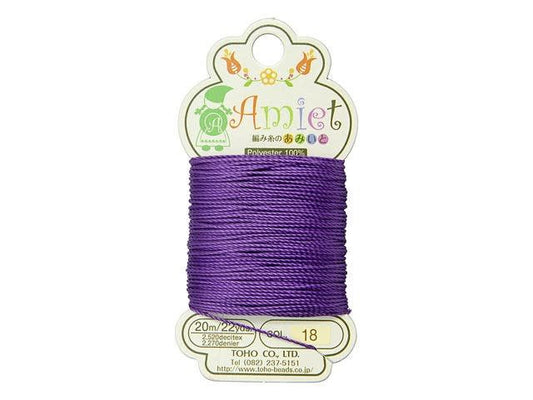 Amiet Beading Cord - 18 - Royal Purple - 20 metres