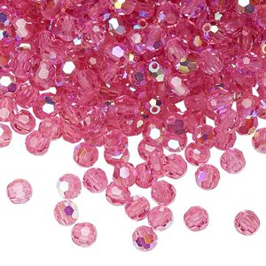 PRECIOSA 4mm Rounds - Rose AB - 72 pcs ( 1/2 gross)