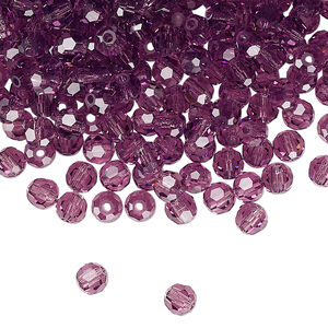 PRECIOSA 4mm Rounds - Amethyst - 72 pcs ( 1/2 gross)