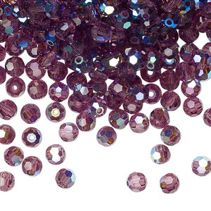 PRECIOSA 4mm Rounds - Amethyst AB - 72 pcs ( 1/2 gross)