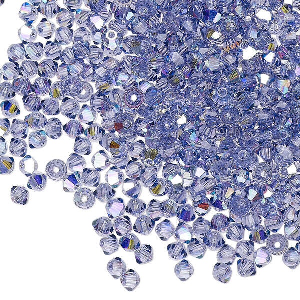 PRECIOSA 3mm Bicones - Tanzanite AB - 144 pcs ( 1 gross)
