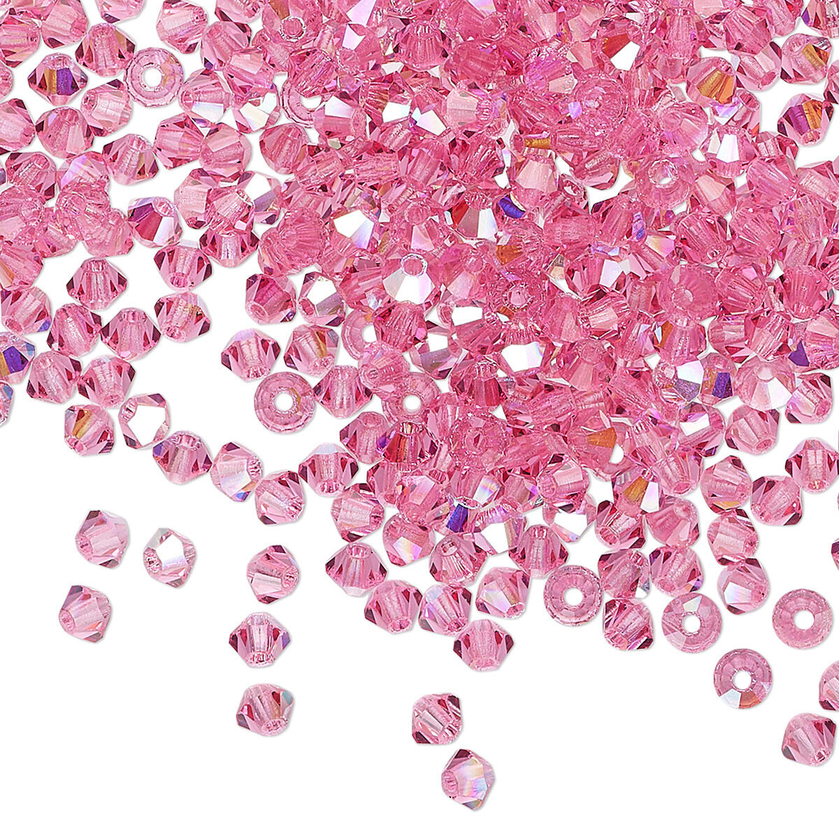 PRECIOSA 3mm Bicones - Rose AB - 144 pcs ( 1 gross)