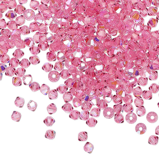 PRECIOSA 3mm Bicones - Rose AB - 144 pcs ( 1 gross)