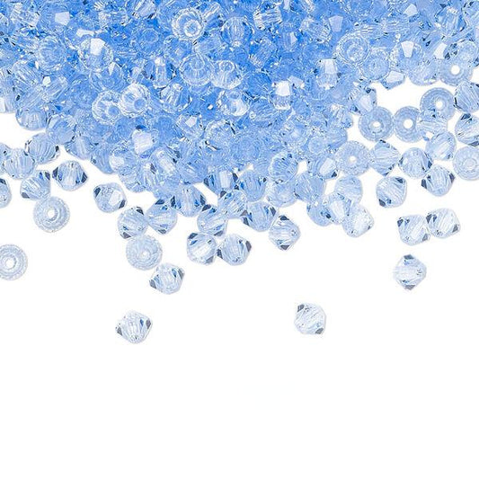 PRECIOSA 3mm Bicones - Light Sapphire 144 pcs ( 1 gross)