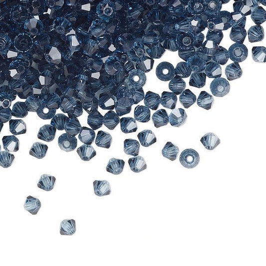 PRECIOSA 3mm Bicones - Montana - 144 pcs ( 1 gross)