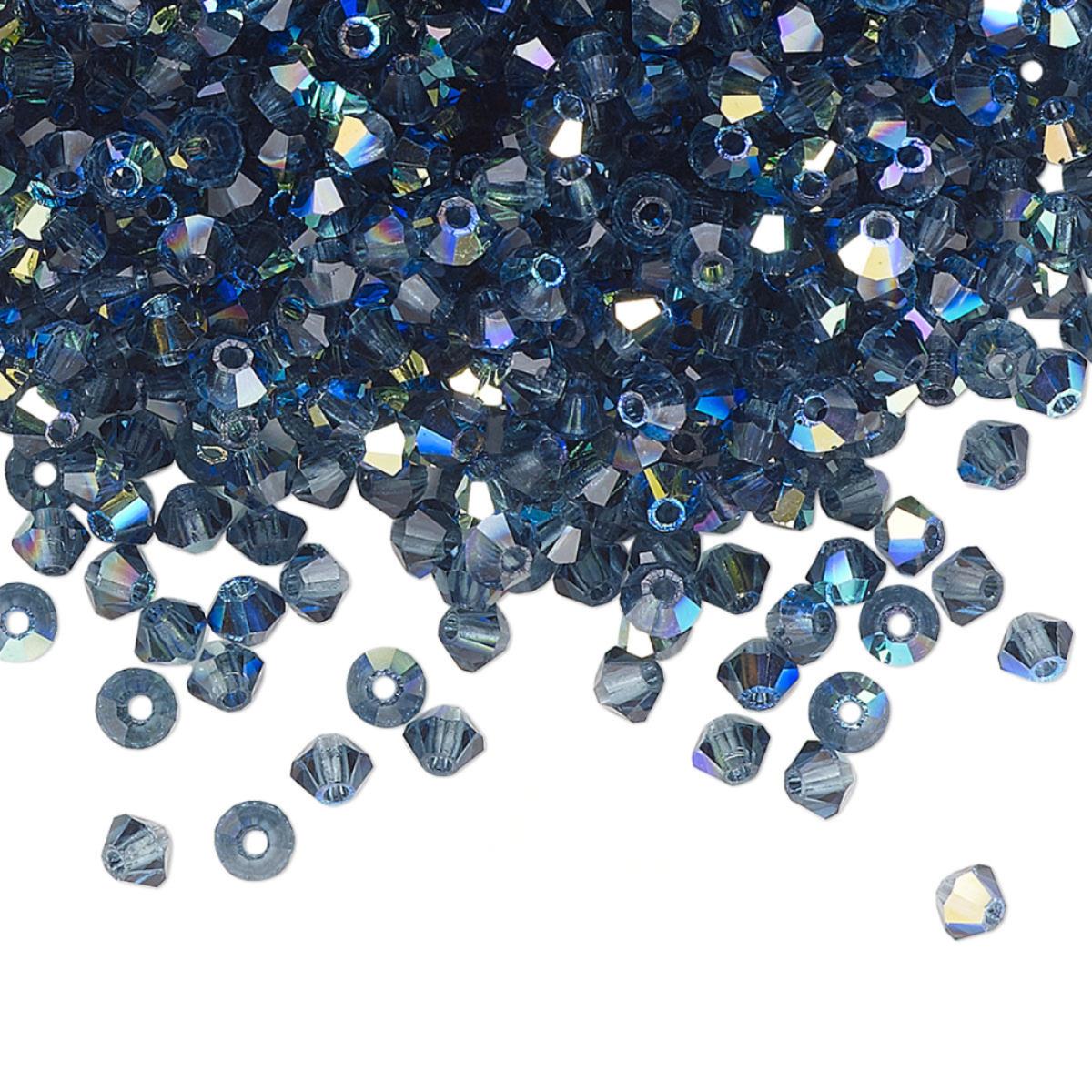 PRECIOSA 3mm Bicones - Montana AB - 144 pcs ( 1 gross)
