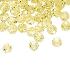 PRECIOSA 4mm Rounds - Jonquil - 72 pcs ( 1/2 gross)