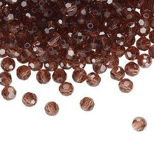 PRECIOSA 4mm Rounds - Light Burgundy - 72 pcs ( 1/2 gross)