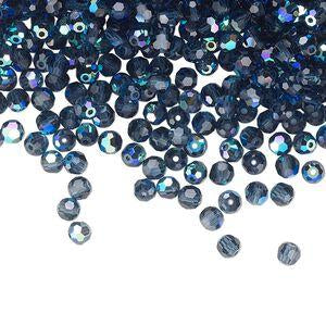 PRECIOSA 4mm Rounds - Montana AB - 72 pcs ( 1/2 gross)