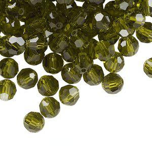 PRECIOSA 4mm Rounds - Olivine - 72 pcs ( 1/2 gross)