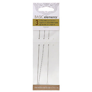 Basic Elements - Collapsible Eye Needles - Pack 3 - Assorted - 12.7cm