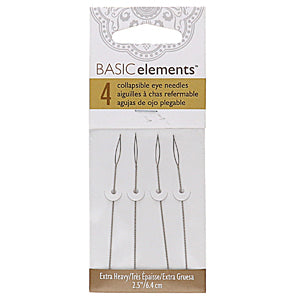 Basic Elements - Collapsible Eye Needles - Pack 4 - Extra Heavy - 6.4cm