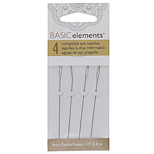 Basic Elements - Collapsible Eye Needles - Pack 4 - Heavy - 6.4cm