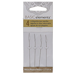 Basic Elements - Collapsible Eye Needles - Pack 4 - Medium - 6.4cm