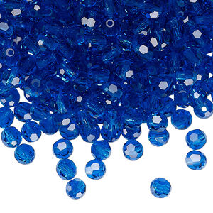 PRECIOSA 4mm Rounds - Capri Blue - 72 pcs ( 1/2 gross)
