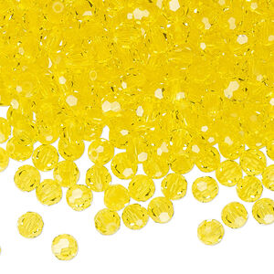 PRECIOSA 4mm Rounds - Citrine - 72 pcs ( 1/2 gross)