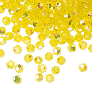 PRECIOSA 4mm Rounds - Citrine AB - 72 pcs ( 1/2 gross)