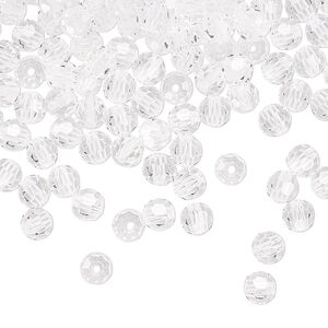 PRECIOSA 4mm Rounds - Crystal - 72 pcs ( 1/2 gross)