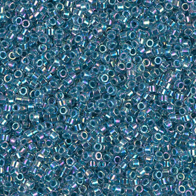 MIYUKI #11 DB 058 - Lined Light Blue AB  - 5 gms
