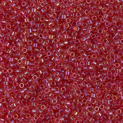 MIYUKI #11 DB 062 - Lined Light Cranberry AB  - 5 gms