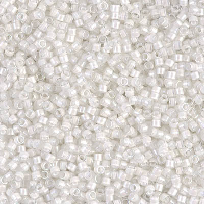 MIYUKI #11 DB 066 - Lined White AB - 5 gms