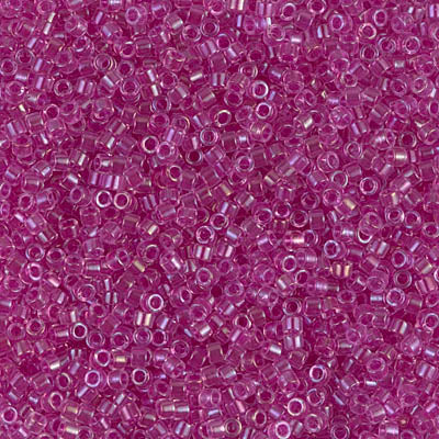 MIYUKI #11 DB 074 - Lined Light Fuchsia AB - 5 gms
