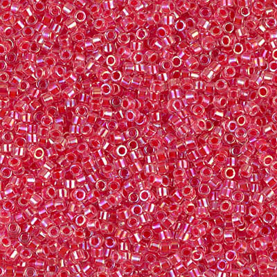 MIYUKI #11 DB 075 - Lined Dark Rose AB - 5 gms
