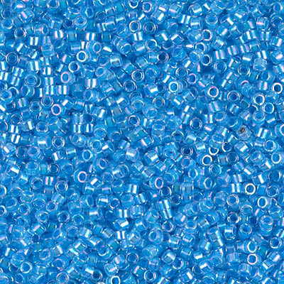 MIYUKI #11 DB 076 - Lined Light Blue AB - 5 gms