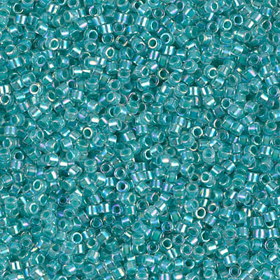 MIYUKI #11 DB 079 - Lined Aqua Blue AB - 5 gms