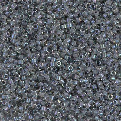 MIYUKI #11 DB 081 - Lined Dark Grey AB - 5 gms