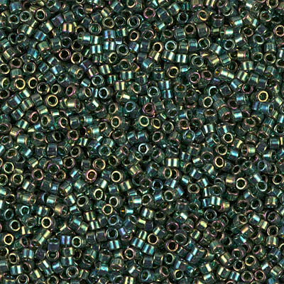 MIYUKI #11 DB 125 - Transparent Emerald Gold Luster - 5 gms