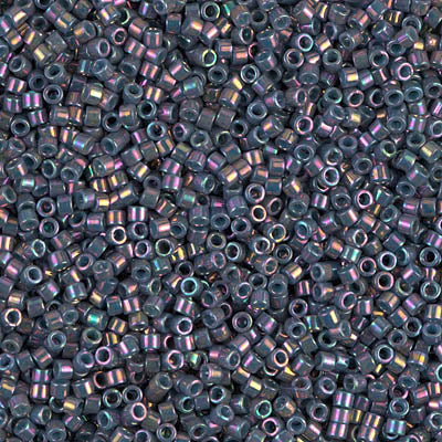 MIYUKI #11 DB 134 - Opaque Purple Grey Rainbow Luster - 5 gms