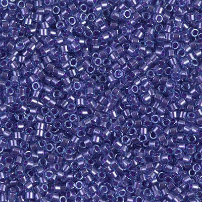 MIYUKI #11 DB 284 - Lined Aqua / Amethyst Luster - 5 gms