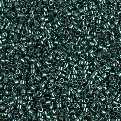 MIYUKI #11 DB 458 - Nickel Plated Dyed Dark Green - 5 gms