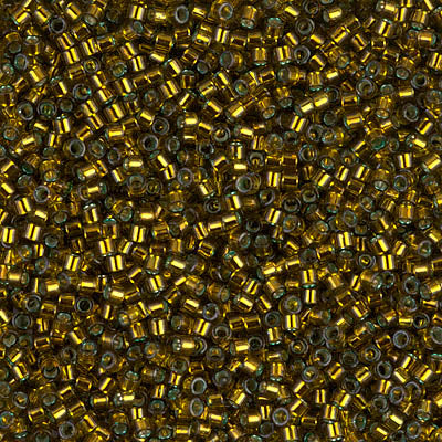 MIYUKI #11 DB 604 - Silver Lined Dyed Golden Olive - 5 gms