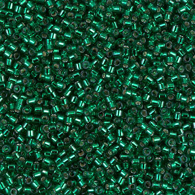 MIYUKI #11 DB 605 - Silver Lined Dyed Emerald - 5 gms