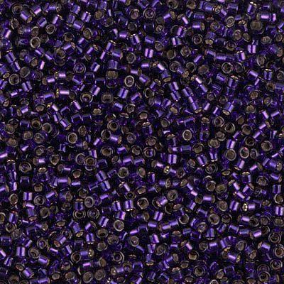 MIYUKI #11 DB 609 - Silver Lined Dyed Dark Purple - 5 gms