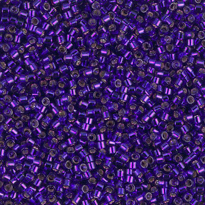 MIYUKI #11 DB 610 - Silver Lined Dyed Violet - 5 gms