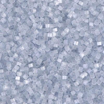 MIYUKI #11 DB 677 - Pale Grey / Blue Silk Satin - 5 gms