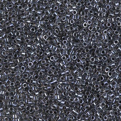 MIYUKI #11 DB 925 - Sparkling Dark Grey Lined Crystal - 5 gms