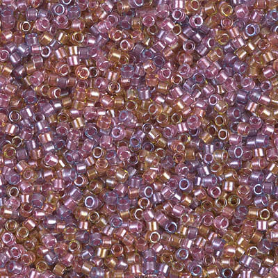 MIYUKI #11 DB 982 - Lined Purple / Salmon Mix - 5 gms