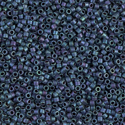 MIYUKI #11 DB 1052 - Matte Metallic Blue / Green / Gold Iris - 5 gms