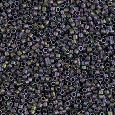 MIYUKI #11 DB 1053 - Matte Metallic Purple / Green / Gold Iris - 5 gms
