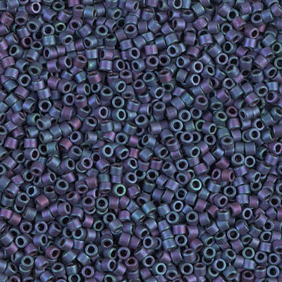 MIYUKI #11 DB 1054 - Matte Metallic Violet / Gold Iris - 5 gms