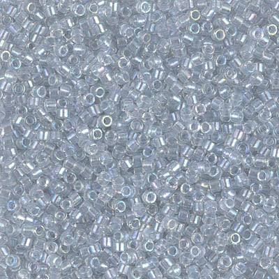 MIYUKI #11 DB 1677 - Pearl Lined Transparent Pale Grey AB - 5 gms