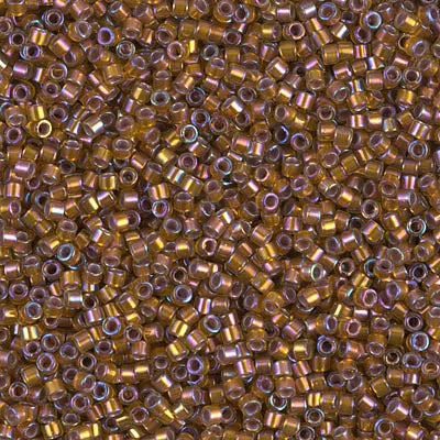 MIYUKI #11 DB 1691 - Silver Lined Glazed Dark Saffron AB - 5 gms