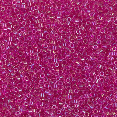 MIYUKI #11 DB 1743 - Hot Pink Lined Crystal AB - 5 gms